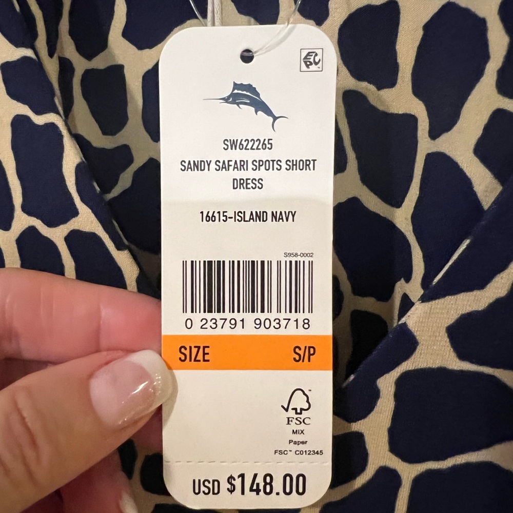 NWT Tommy Bahama Sandy Safari Spots Dress - Picture 3 of 4
